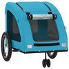 vidaXL Pet Bike Trailer Blue Oxford Fabric and Iron