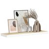 vidaXL Floating Wall Shelf Oak and White 80x23.5x3.8 cm MDF