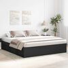 vidaXL Bed Frame without Mattress Black 180x200 cm Super King Super King Size
