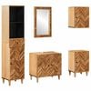 vidaXL Bathroom Cabinet Set with Drawer 5 pcs Solid Mango Wood