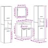vidaXL Bathroom Furniture Set with Door 4 pcs Old Wood Engineered Wood