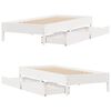 vidaXL Bed Frame without Mattress White 90x200 cm Solid Wood Pine