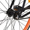 vidaXL Fixed Gear Bike Black and Orange 700c 59 cm