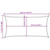 vidaXL Sunshade Sail 160 g/m² Black 2x3.5 m HDPE