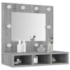 vidaXL Mirror Cabinet with LED Grey Sonoma 60x31.5x62 cm