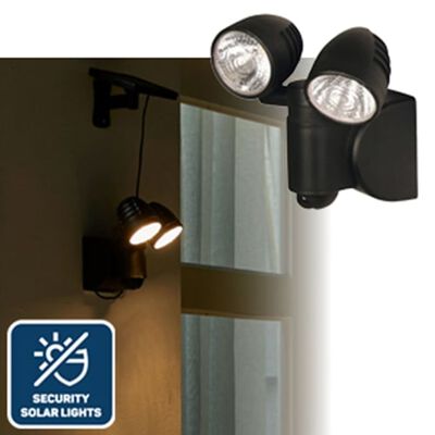 Luxform Intelligent Solar LED Security Garden Light Salta PIR Intelligent with Motion Sensor Black