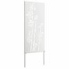 vidaXL Garden Privacy Screen White 50 x 140 cm Cold-rolled steel