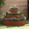vidaXL Garden Planter Brown 90 x 90 x 20 cm Weathering Steel