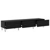 vidaXL TV Cabinet Black oak 150 x 36 x 30 cm Engineered wood