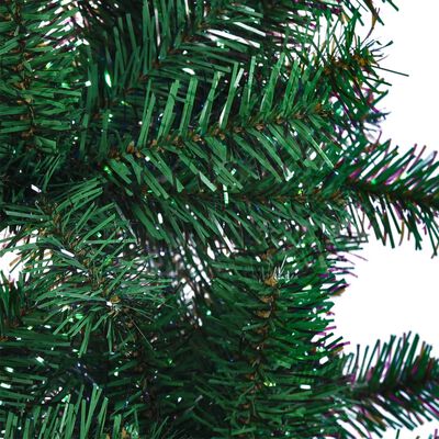 vidaXL Artificial Christmas Tree with Iridescent Tips Green 120 cm PVC