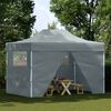 vidaXL Professional Folding Party Tent with 4 Sidewalls 3x4 m Steel Anthracite