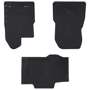 vidaXL Car Mat 3 pcs Black Rubber