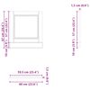 vidaXL Dishwasher Panel Porto White 60x1.5x57 cm Engineered Wood