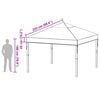 vidaXL Gazebo Cover Replacement 3 x 3 m PVC