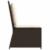 vidaXL Garden Bench with Cushion Brown Poly rattan