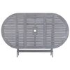 vidaXL 7 Piece Garden Dining Set Solid Acacia Wood Grey