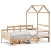 vidaXL Day Bed with Roof without Mattress 80x200 cm Solid Wood