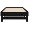 vidaXL Pull-out Day Bed without Mattress Black 2x(75x190) cm