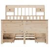 vidaXL Bookcase Bed without Mattress 150x200 cm King Solid Wood Pine