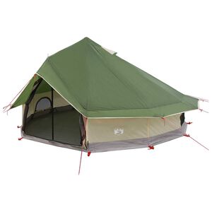 vidaXL Family Tent Tipi 6-Person Green Waterproof