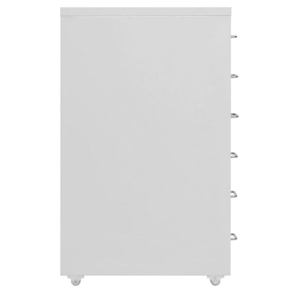 vidaXL Mobile File Cabinet Grey 28x41x69 cm Metal