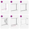 vidaXL Basement Window "RISOR" 50x50 cm Tilt&Turn DIN Right White