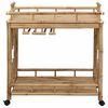 vidaXL Wine Trolley with Wheels Natural 85 x 50 x 93 cm Bamboo