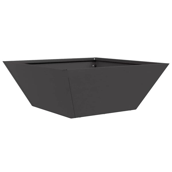 vidaXL Garden Planter Black 40 x 40 x 15 cm Cold-rolled Steel
