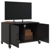 vidaXL TV Cabinet Black 68x39x43.5 cm Steel