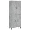 vidaXL Highboard Concrete Grey 69,5x34x180 cm Engineered Wood