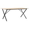 vidaXL Dining Table X-Frame 180x90x75 cm Solid Wood Pine and Steel