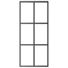 vidaXL Sliding Door with Hardware Set ESG Glass&Aluminium 90x205 cm