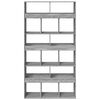 vidaXL Bookcase Grey Sonoma 100x33x187.5 cm Engineered Wood