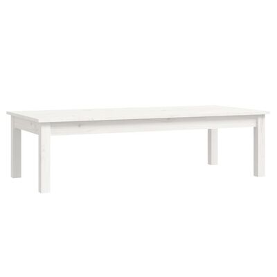 vidaXL Coffee Table White 110x50x30 cm Solid Wood Pine