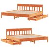 vidaXL Bed Frame without Mattress Wax Brown 180x200 cm Super King Solid Wood Pine