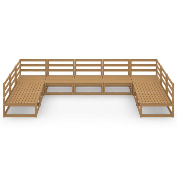 vidaXL 9 Piece Garden Lounge Set Solid Pinewood