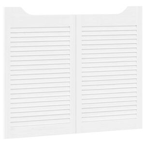 vidaXL Swing Doors 2 pcs 80 x 50 cm Solid Pine Wood White