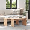 vidaXL Coffee Table 2 pcs Natural Solid pine wood