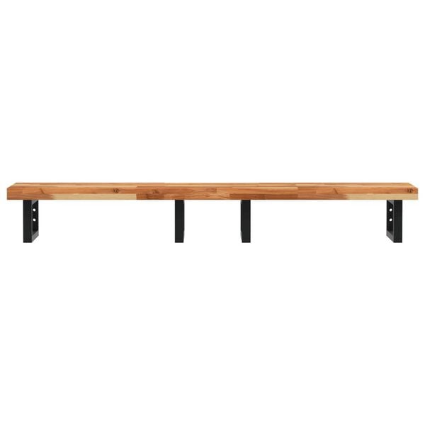 vidaXL Basin Shelf Wall Mounted Steel and Solid Wood Acacia