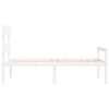vidaXL Senior Bed without Mattress White Single Solid Wood