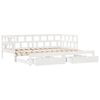 vidaXL Daybed with Trundle and Drawers without Mattress White 90x190 cm Single