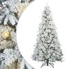 vidaXL Artificial Hinged Christmas Tree White 180 cm PE and PVC