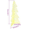 vidaXL Christmas Tree with 160 LEDs Warm White 150 cm Acrylic