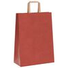 vidaXL Paper Bags 250 pcs with Handles Red 26x12x35 cm