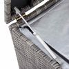 vidaXL Garden Storage Box Grey 150x50x60 cm Poly Rattan