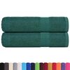 vidaXL Bath Towels 2 pcs Green 100x150 cm 360 gsm 100% Cotton