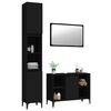 vidaXL 3 Piece Bathroom Furniture Set Black Engineered Wood