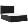 vidaXL Ottoman Bed with Mattresses Black 140x200cm Velvet