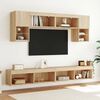 vidaXL TV Cabinets with LED Lights 2 pcs Sonoma Oak 100x30x30 cm