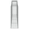 vidaXL Arched Gabion Baskets 2 pcs 400x50x140/160 cm Galvanised Iron